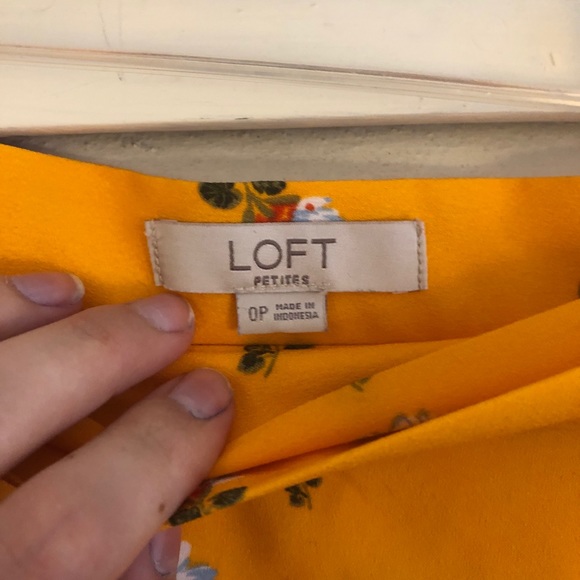 LOFT Floral Wrap Skirt - Picture 4 of 9